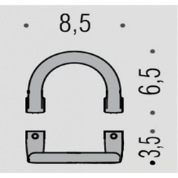 Крючок большой Colombo Lulu LC47GL, золото схема
