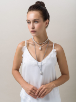 Колье "Cord Pearl" Gray с жемчугом