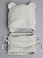 Шапка и снуд вязаная демисезонная для детей