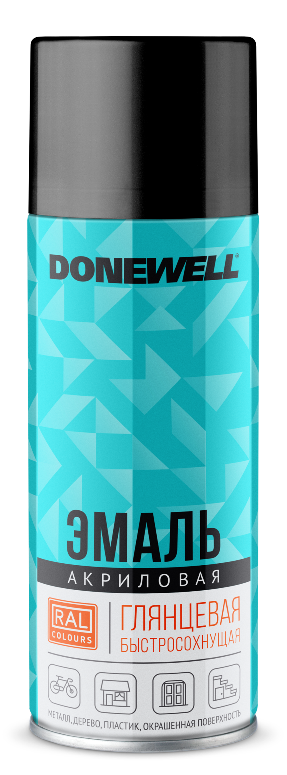 Эмаль DONEWELL универсальная акриловая RAL 6024 светло-зелёная глянцевая новинка!