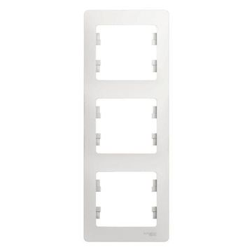 Рамка 3-м Glossa вертикал. бел. SE GSL000107