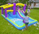 Детский батут для дачи "Водная пушка" 4*2,85*1,8 м