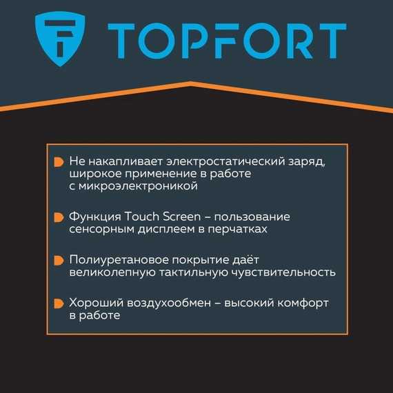 Перчатки нейлоновые с полиуретановым покрытием серые TOPFORT Ant PU