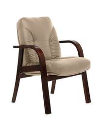 Кресло для посетителей Tango D бежевая кожа