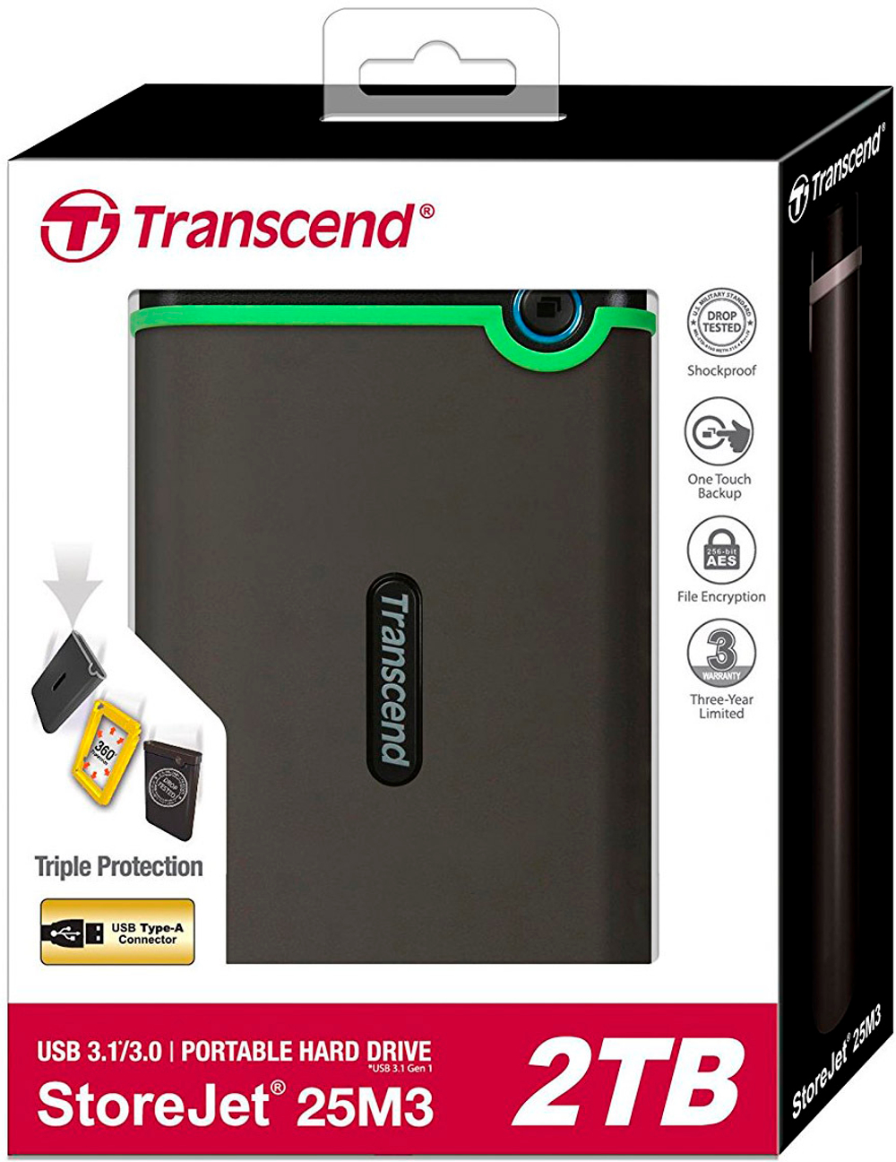 Внешний диск HDD 2.5'' Transcend TS2TSJ25M3S