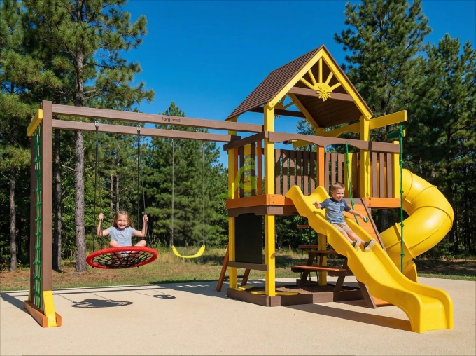 Детская площадка Шато с трубой (Дерево) мод.2