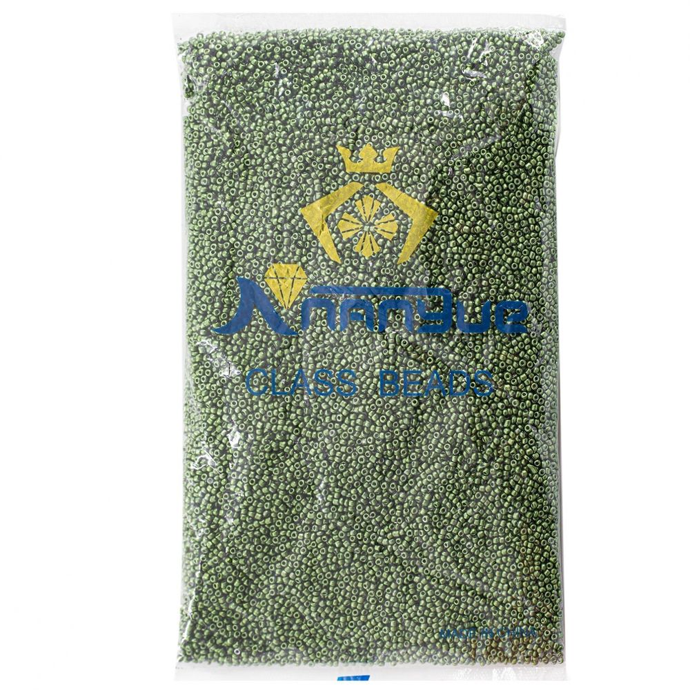 Бисер Alingar размер №12 вес 450 гр., изумрудный металлик, непрозрачный, пакет Бисер Alingar размер №12 вес 450 гр., изумрудный металлик, непрозрачный, пакет