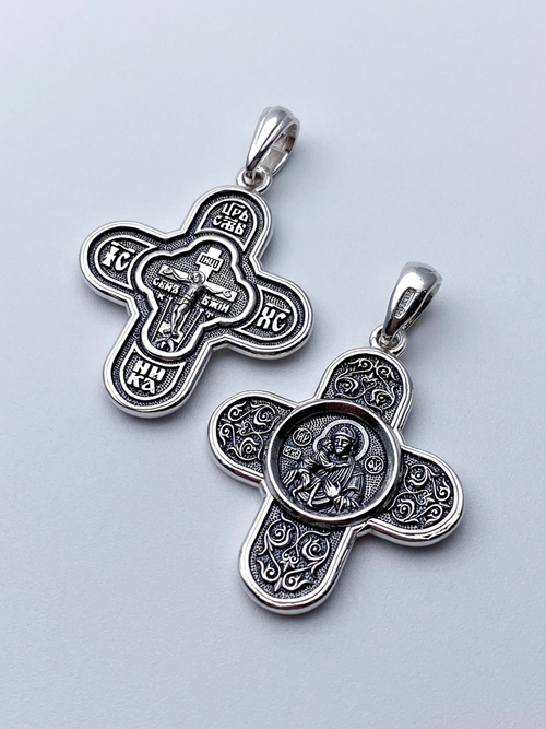 Крест из серебра/С подвижным ухом/Владимирская