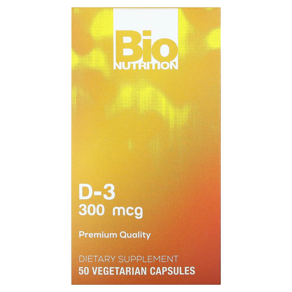 Bio Nutrition, D-3, 300 мкг, 50 вегетарианских капсул