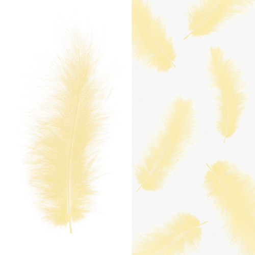 Перья кремовый 12-15 см, 30 шт ВВ