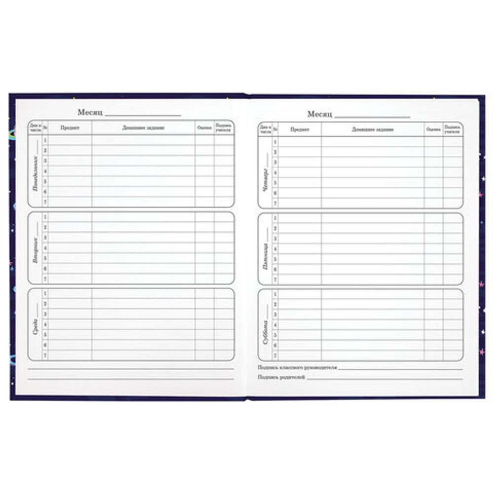 Дневник 1-4 класс 48 л., твердый, ЮНЛАНДИЯ, глянцевая ламинация, с подсказом, "Little star", 106597