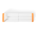 Полка для специй трехъярусная раздвижная bellwood, белая/натуральное дерево