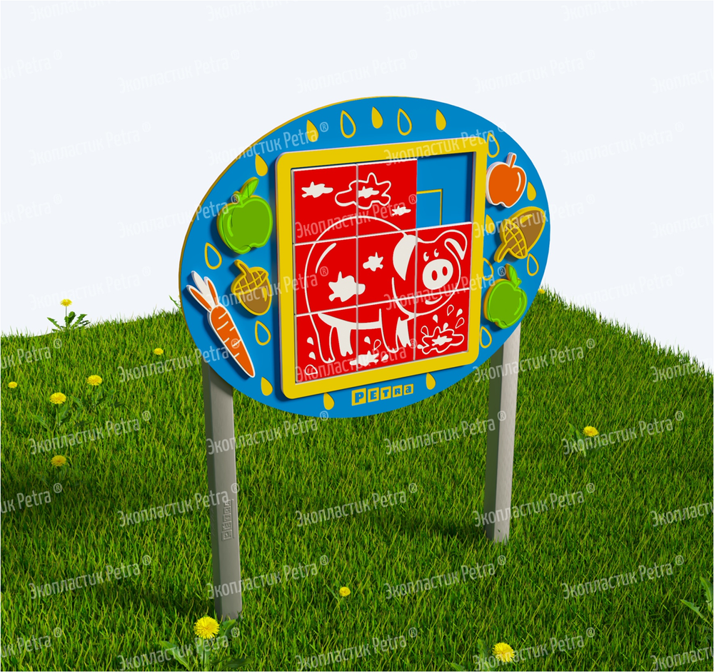 Уличный игровой развивающий модуль Пятнашки