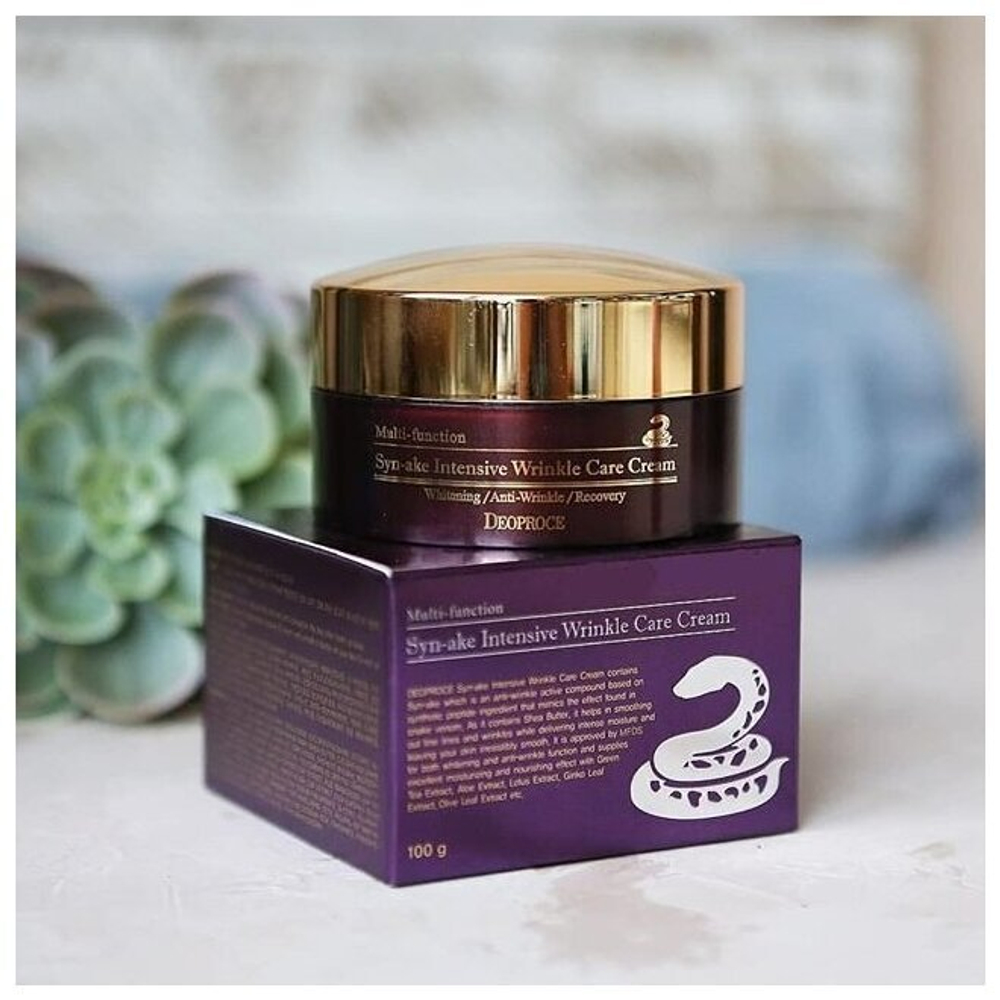 Deoproce Syn-Ake Intensive Wrinkle Care Cream Крем для лица со змеиным ядом, 100 мл