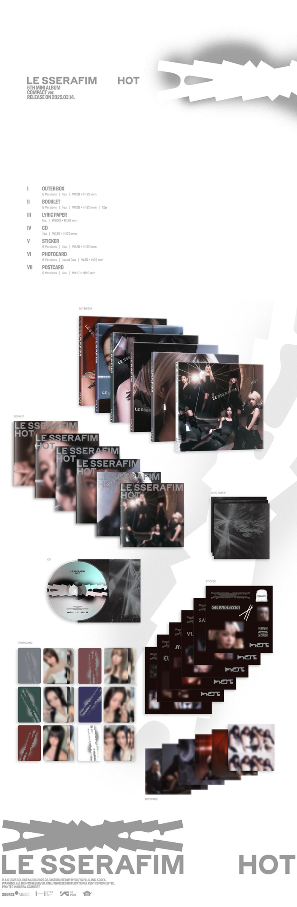 Альбом LE SSERAFIM - HOT (COMPACT ver.)