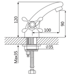 Смеситель для раковины Oute T50 T5001L