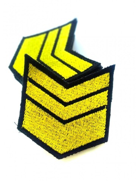 Нашивка за выслугу 7 лет желтая (на липучке)
