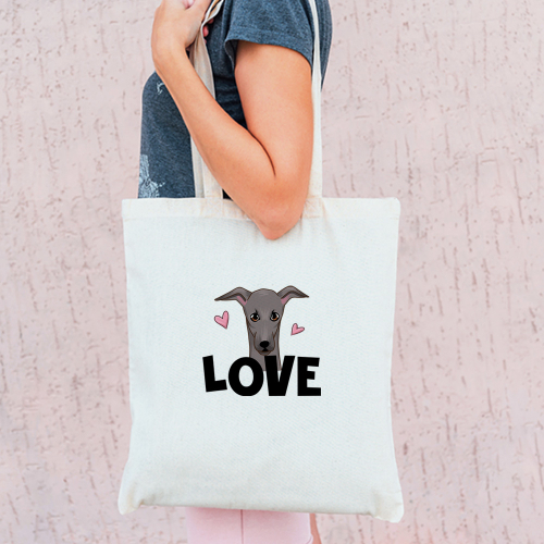 Тканевая сумка "Левретка - LOVE"