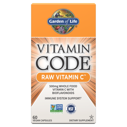 Garden of Life, Витамин C, Vitamin Code RAW Vitamin C, 60 вегетарианских капсул