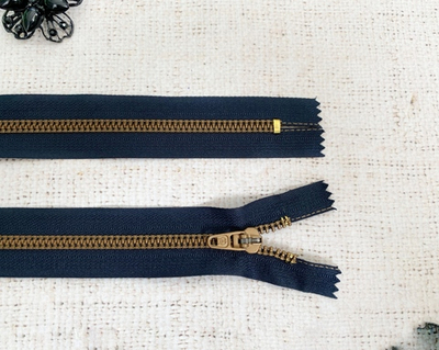 Молния трактор пластик п/а усиленная, Т7, 18 см, тёмно-синий