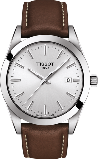 Tissot T127.410.16.031.00 мужские часы на ремне Gentleman