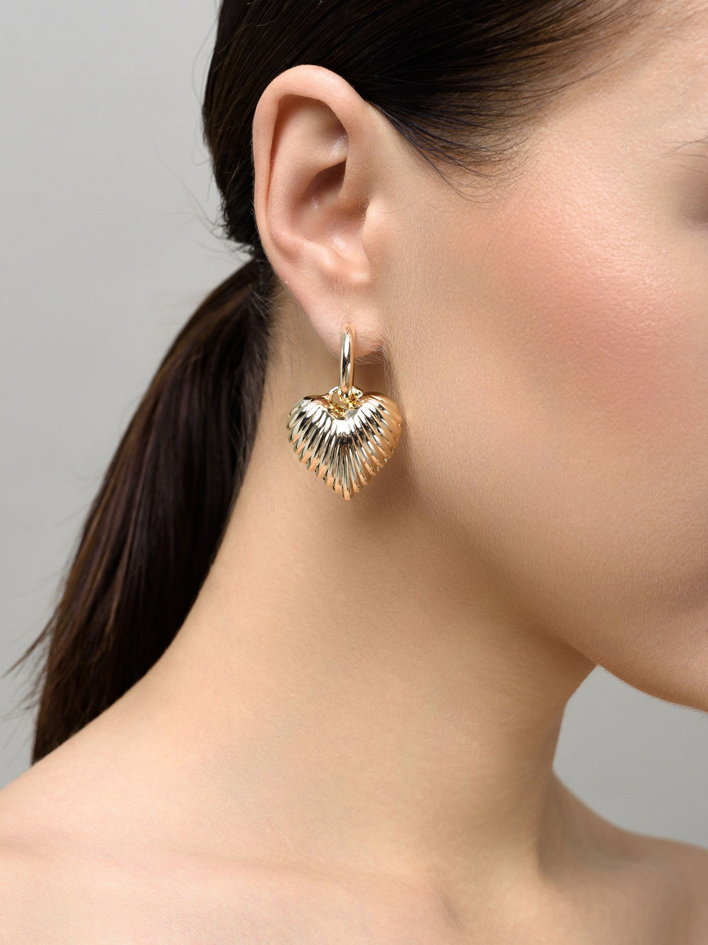 Cерьги "Ribbing Love" Gold