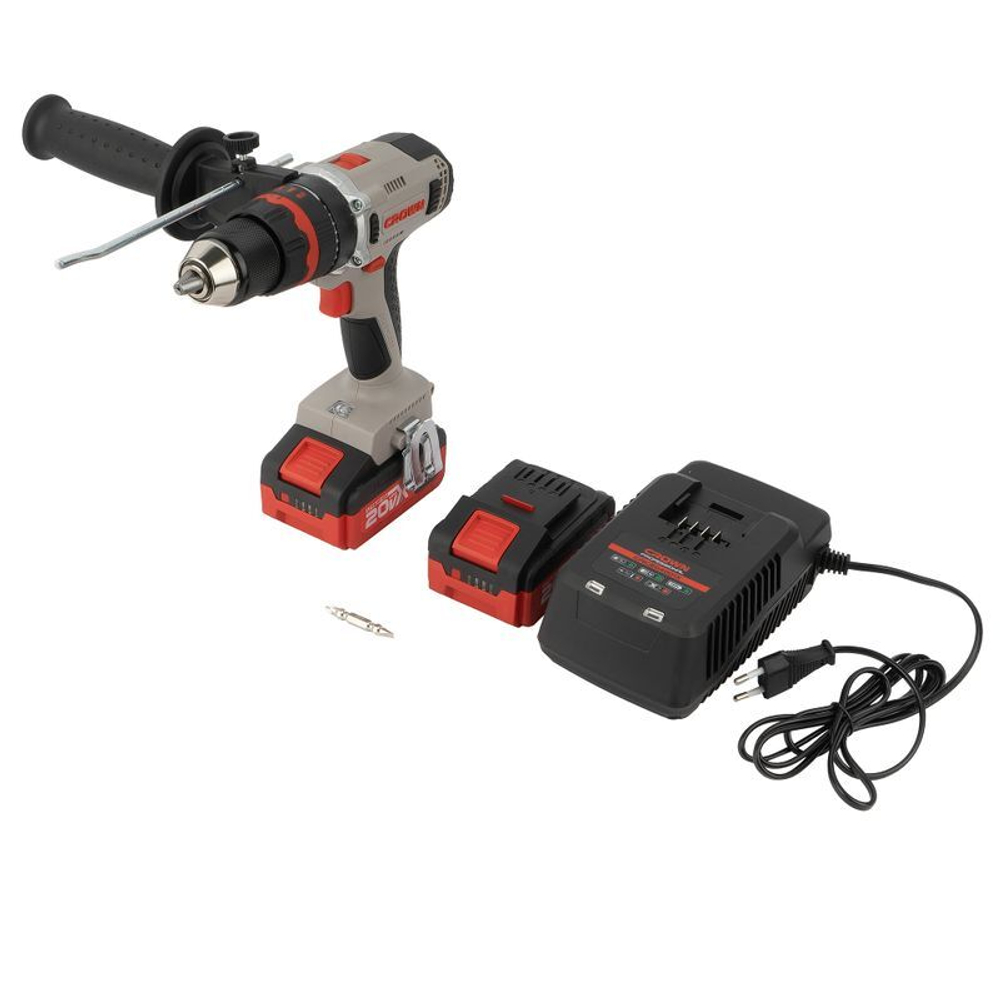 Шуруповерт ударный Crown CT21093HMX-4 BMC 20В 2х4 Ач