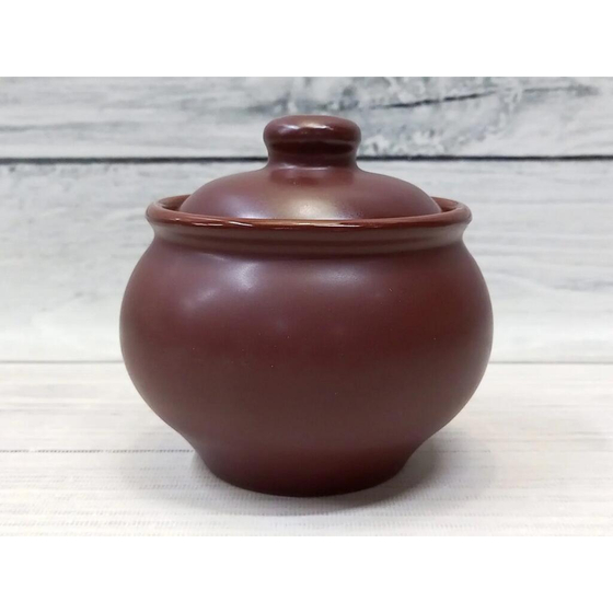 Горшок 570 мл d 11,8/10,9 см h12,9 см с крышкой "Шелк-Доломит" матовая керамика ПГ [1]