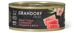 Консервы Grandorf Fresh для взрослых кошек (Филе тунца с куриной грудкой в желе)