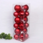 Набор шаров «Wonderful highlights» 8 см + 10 см (24 предмета), Красный