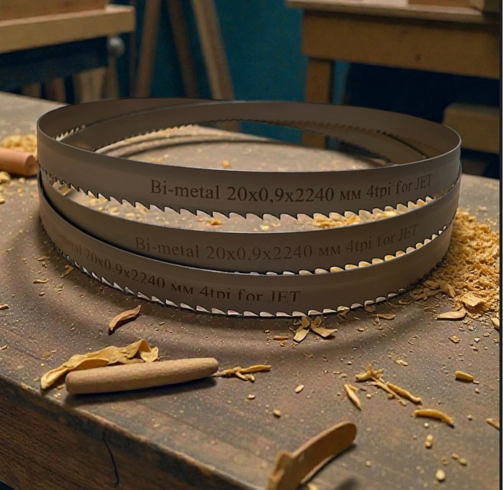 Полотно ленточное биметаллическое по дереву 20х0,9х2240 мм 4tpi для JET JWBS-12S, JWBS-12SL