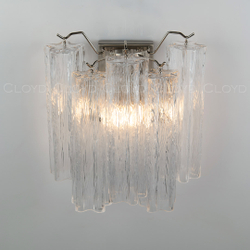 Бра Cloyd ANNO-D W1 / выс. 29 см - хром - прозрачн.стекло (арт.20469)