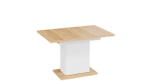 Стол кухонный обеденный раздвижной Белый/Дуб Крафт золотой 120(163)х80х75 см