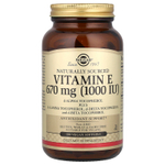 Solgar, Натуральный витамин E, 670 мг (1000 МЕ), 100 веганских мягких таблеток
