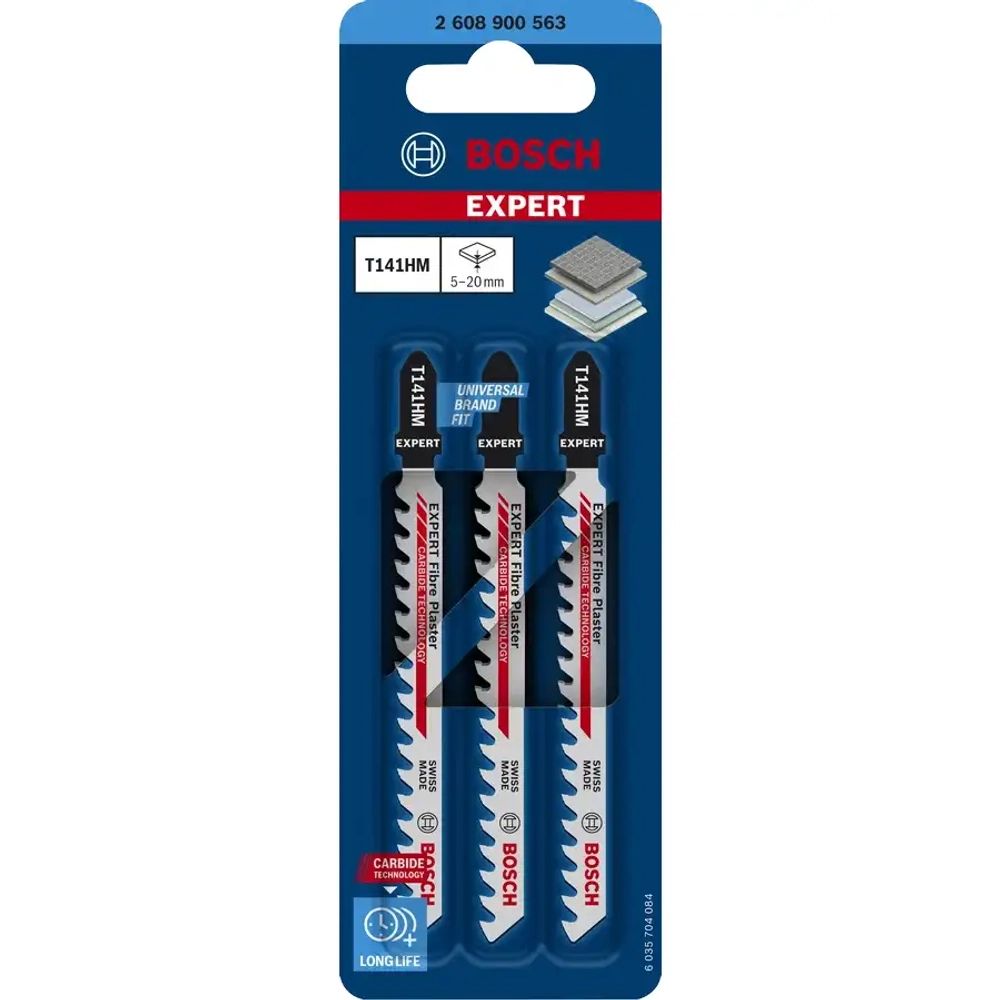 Пилки лобзиковые по гипсокартону Т 141 HM Carbide Expert 2608900563