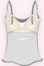 Топ ортопедический со встроенным бюстгальтером Valetta Amoena 54.EU/60.RU красный