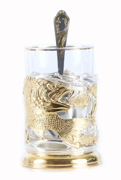 Подстаканник Судак с позолотой