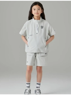 Анорак с короткими рукавами из нейлона