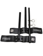 Регулируемая распорка на руки или лодыжки с замочками (Цвет: черный)