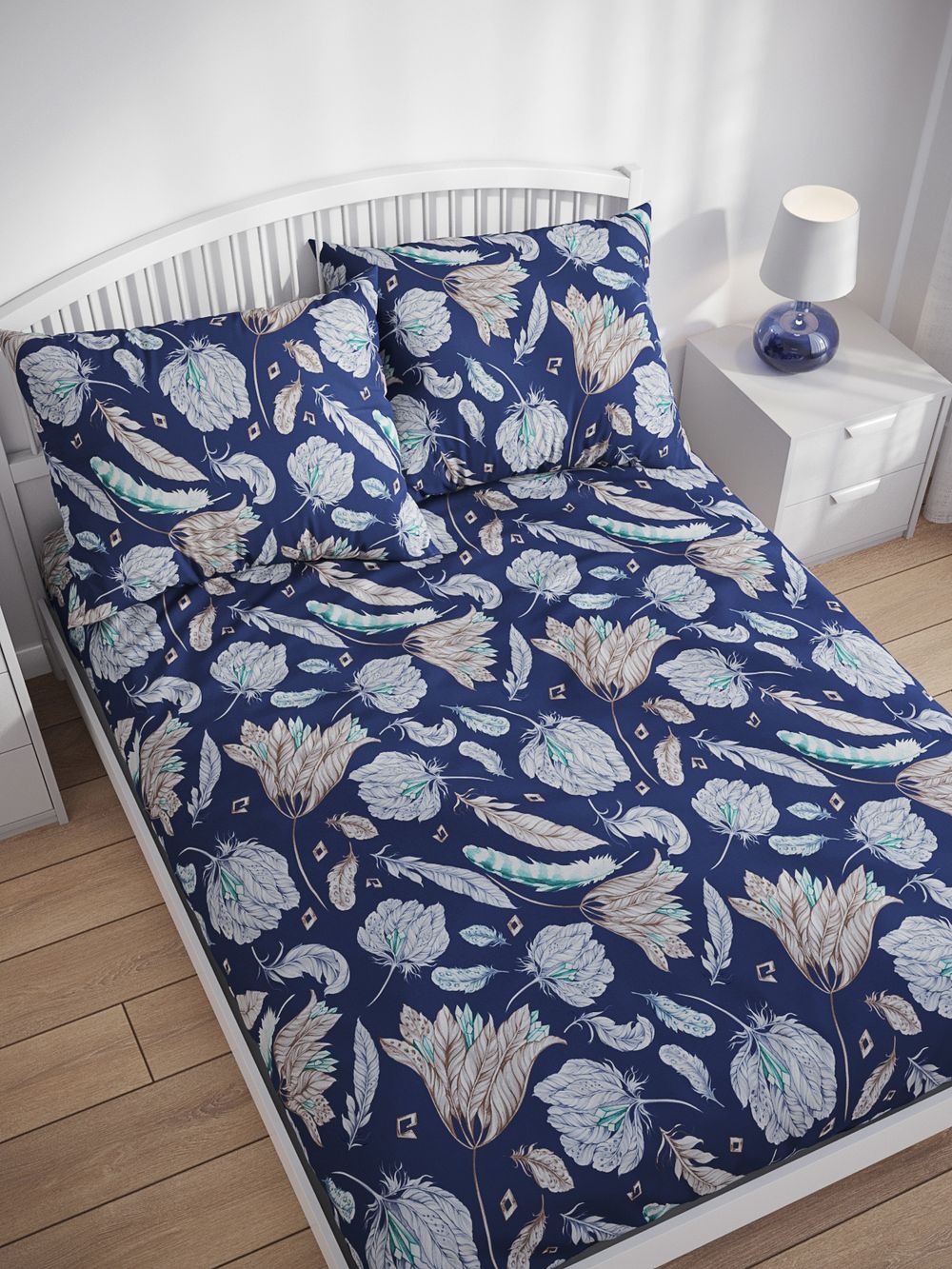 Постельное белье бязь Сказка "Хильда" евро Наволочка 50x70 см 2 шт Простынь 210х215 Пододеяльник 200x215 см