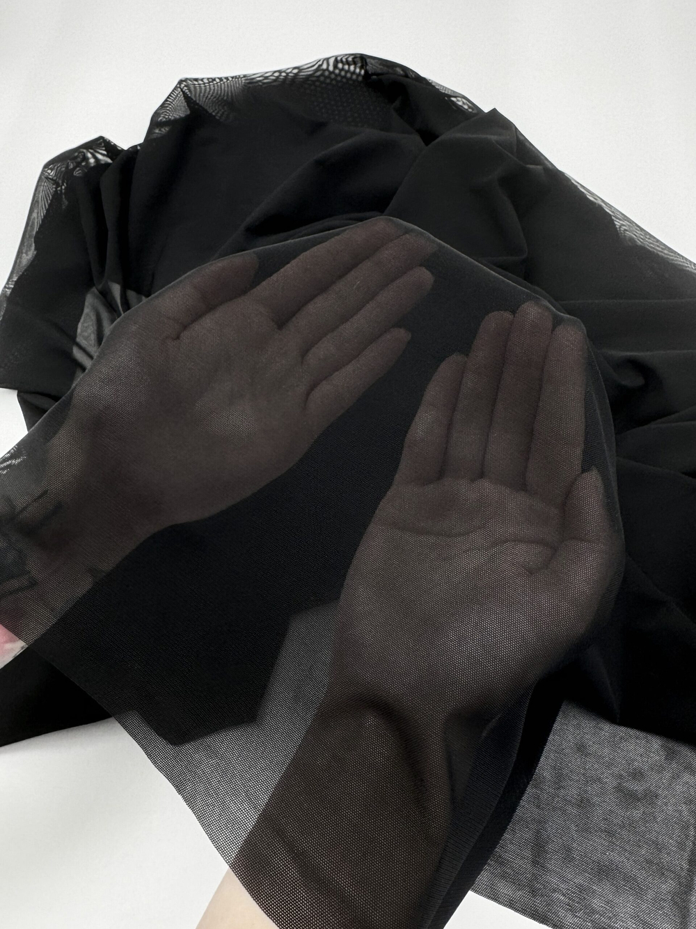 Сетка эластичная черная метражом (Турция)