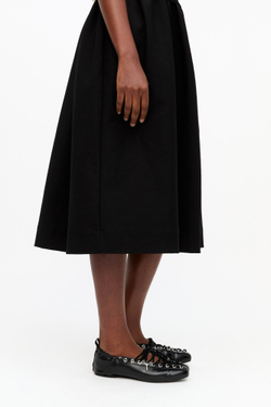 GANNI БАЛЕТКИ НА ШНУРОВКЕ, ЧЕРНЫЙ