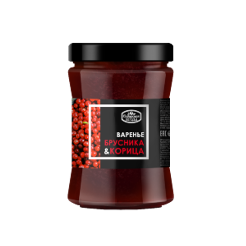 Варенье Брусничное с корицей "Домашнее" / 300 г / стеклобанка / Сибирская ягода