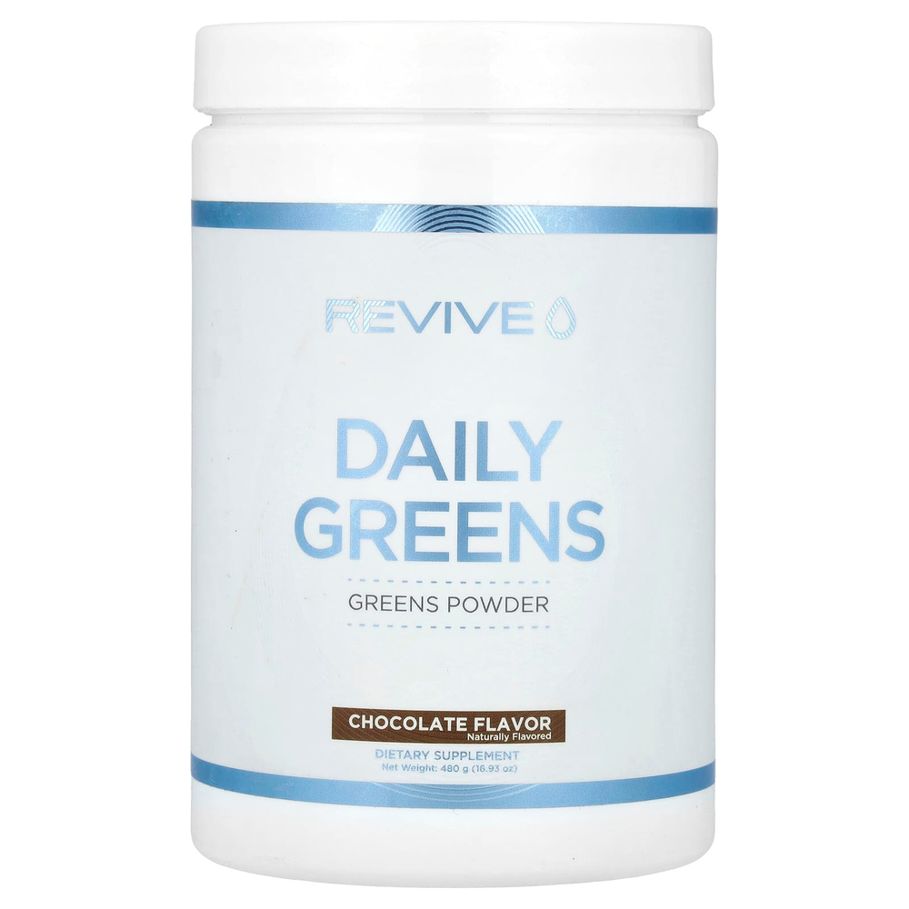 Revive, Daily Greens, шоколад, 480 г (16,93 унции)