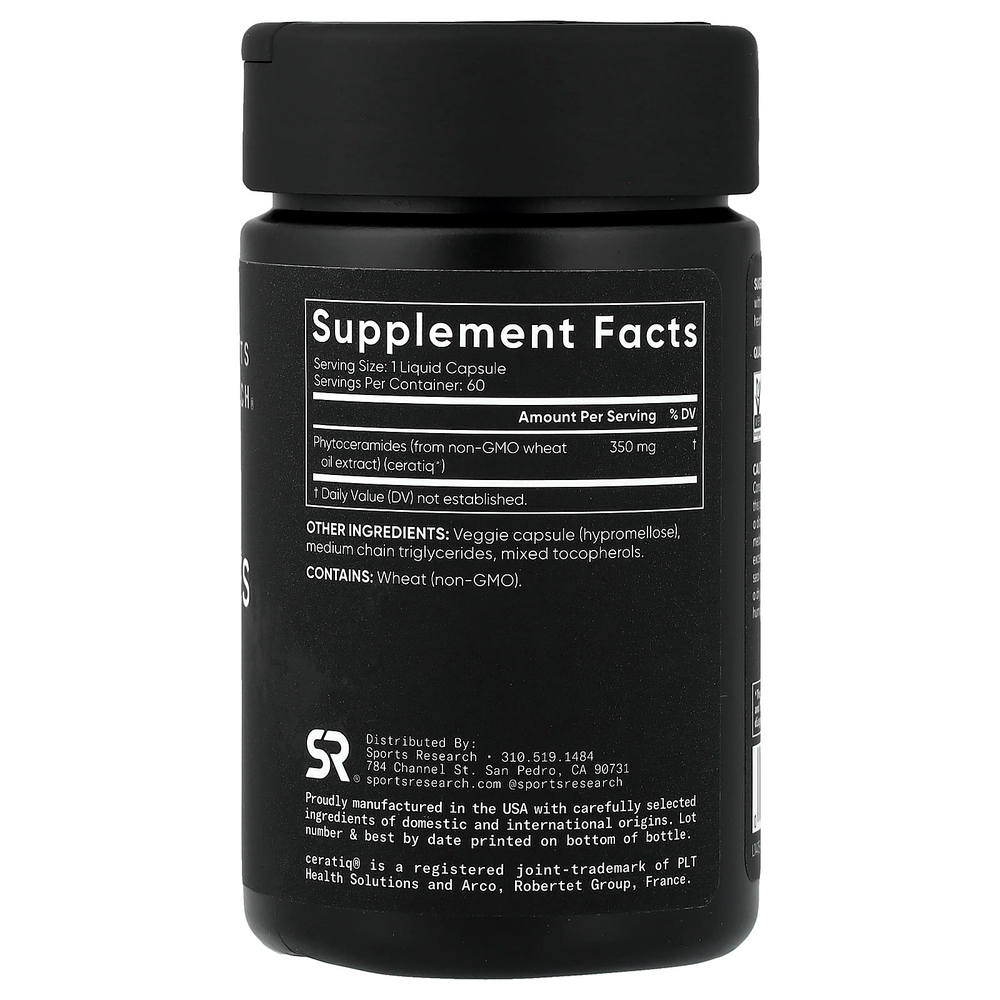 Sports Research, Phyto-Ceramides, 350 мг, 60 растительных капсул с жидкостью