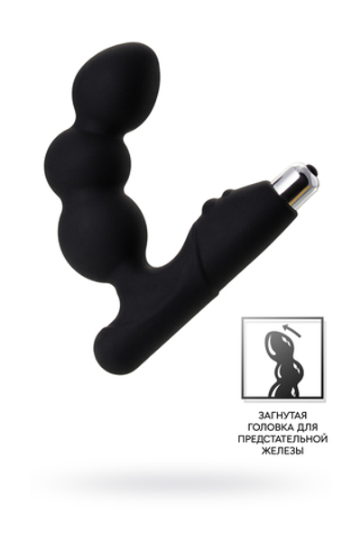 Стимулятор простаты Erotist Fourth, силикон, черный, 12,4 см