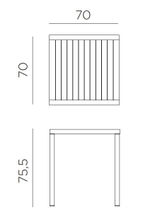 Стол пластиковый обеденный Nardi Cube 70, табак