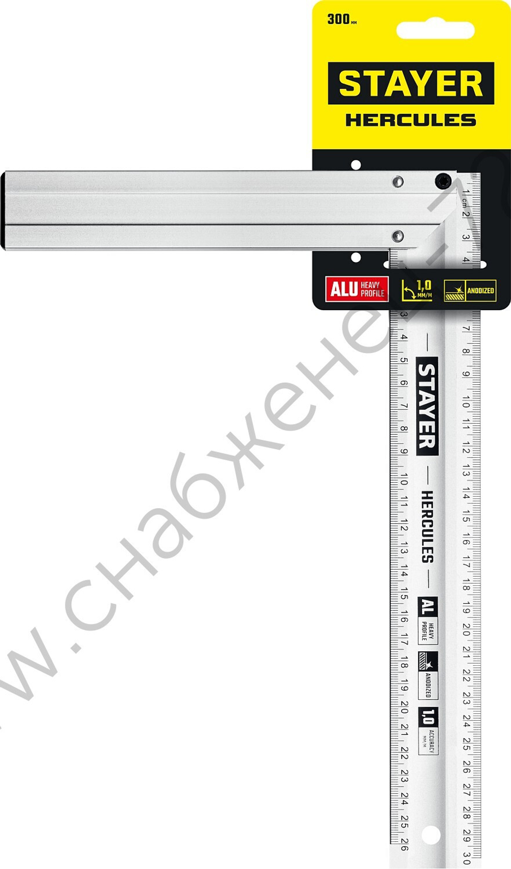 STAYER 300 мм, жесткий столярный угольник, Professional (3432-30)