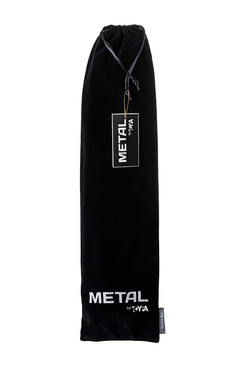 Анальная втулка Metal by TOYFA с бело-фиолетовым хвостом, металл, серебряная, 45 см, Ø 2,7 см