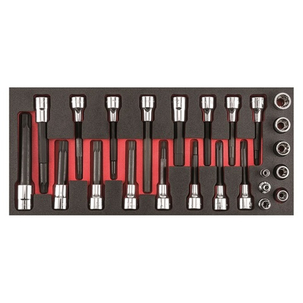 519 M 233C2 Набор головок со вставками на ложементе, 24 предмета, USAG (Италия)